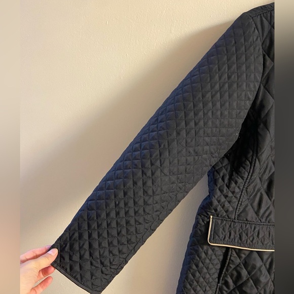 Chico’s black quilted barn chore jacket button front lightweight Medium - Picture 4 of 8